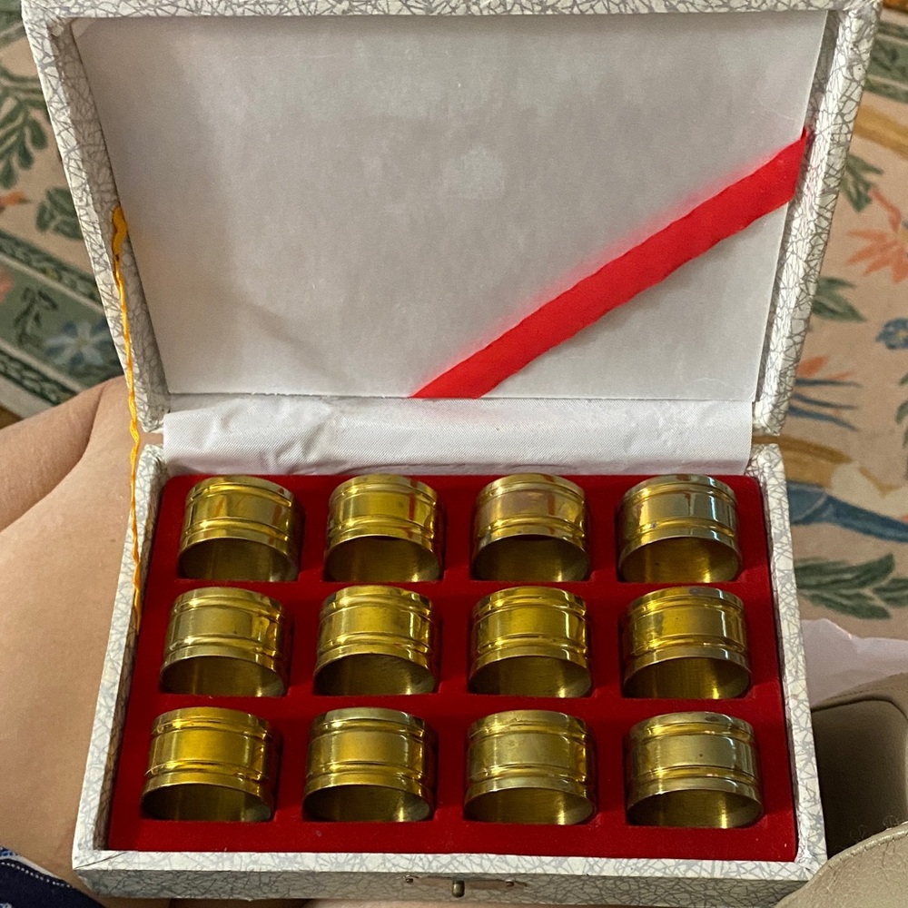 Set of Brass Napkin Rings